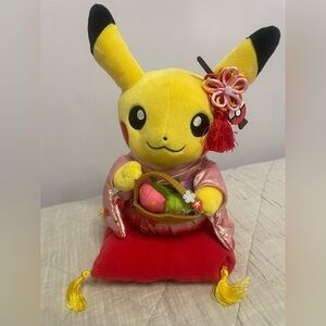 Pikachu Plush in Kimono with Accessories